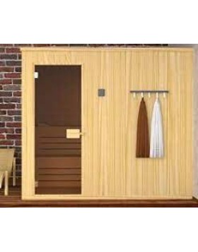 Κλασική sauna με ξύλο με ρόζους