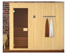 Κλασική sauna με ξύλο με ρόζους